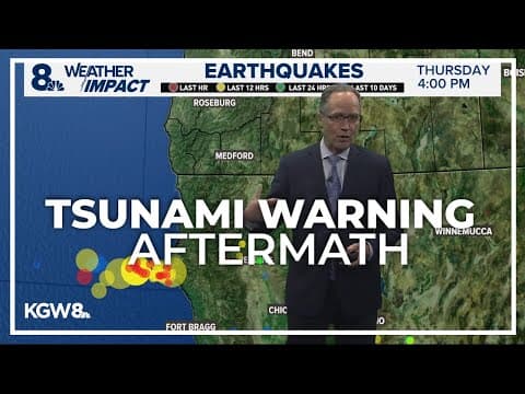 Clear conditions on Oregon Coast after tsunami warning lifted