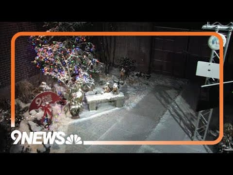 Snow falls in the Denver metro area