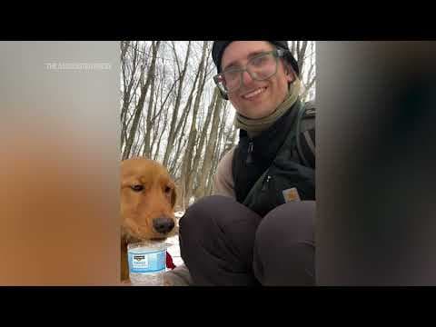Hiker rescues dog from abandoned coal pit after frigid weeklong search