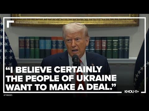 Trump: 'If somebody doesn't want to make a deal [to end war in Ukraine], I think that person won't b