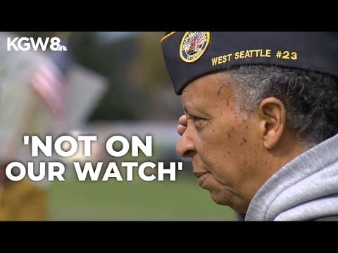 At Washington state capitol, veterans rally against federal cuts