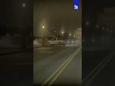 Dashcam video shows truck driving off bridge in DC