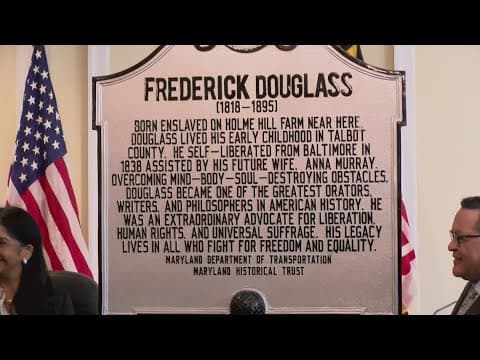 Frederick Douglass historical marker installed at Eastern Shore birthplace