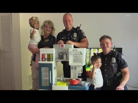 IMPD surprises 4-year-old girl recovering from abuse | Inspiring Indiana