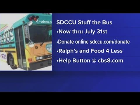 Stuff the Bus collecting donations for Back-to-School supplies for the homeless students