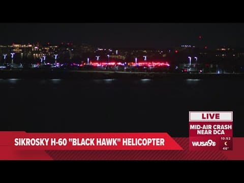 Large rescue operation underway after plane collides with Black Hawk helicopter near DCA