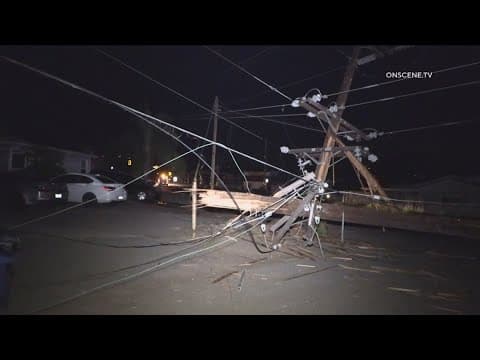 Power outage in Bostonia after car hits a pole