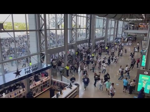 Cowboy fans rush to get standing-room-only seats before Sunday's defeat against the Saints