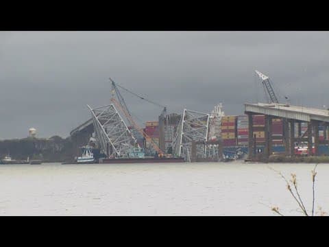 Weather slows salvage and recovery efforts of Baltimore bridge collapse