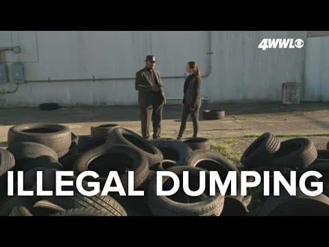 Lot next to New Orleans church becomes illegal dumping ground for tires