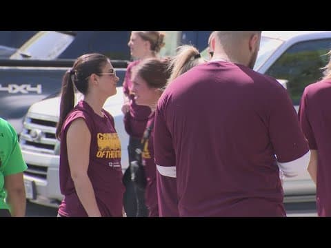 Burgundy and gold went green for Earth Day