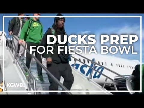 Ducks arrive in Arizona for Fiesta Bowl