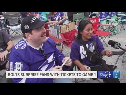Lucky Lightning fans surprised with tickets to Game 1 of the playoffs