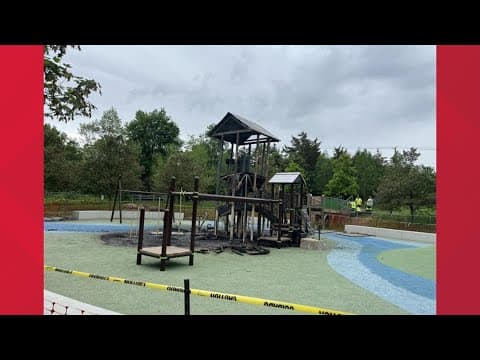 Greenbriar Local Park playground extensively damaged in fire believed to be arson
