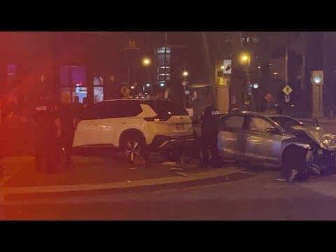 Car slams into downtown Columbus restaurant in overnight crash