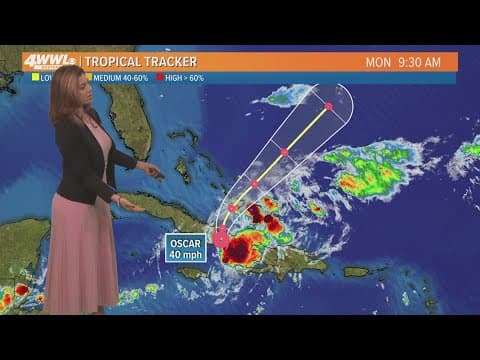 Monday Noon Tropical Update: Oscar brings heavy rain and wind to parts of Cuba, The Bahamas