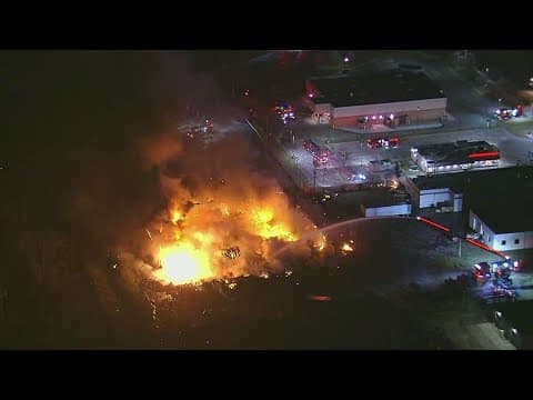 Investigation underway into massive warehouse fire in Michigan