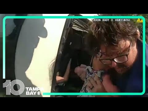 WATCH: 5 kids, mom rescued by Hillsborough sergeant, good Samaritans after rollover crash