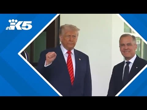 President Donald Trump meets with newly elected Canadian Prime Minister Mark Carney
