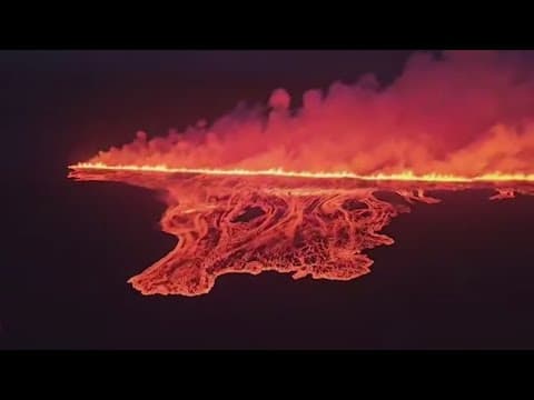 Volcanic eruption in Iceland after being dormant for 8 years