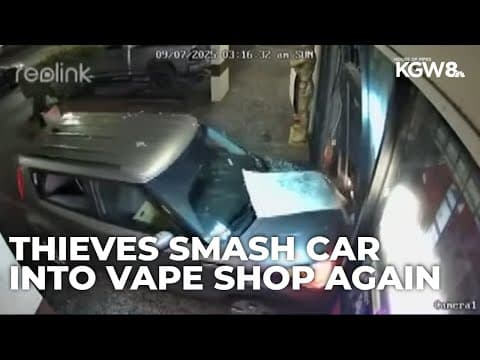 Thieves crash car through Milwaukie vape shop in $150,000 smash-and-grab