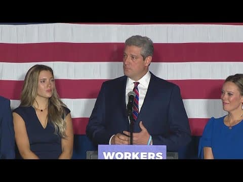 Tim Ryan speaks to supporters after GOP opponent JD Vance voted into US Senate