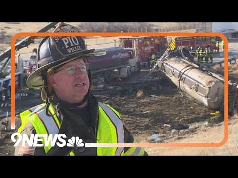 Tanker spills thousands of gallons on I-25