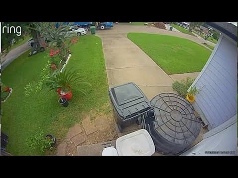 Houston garbage truck crashes into parked car, leaves scene