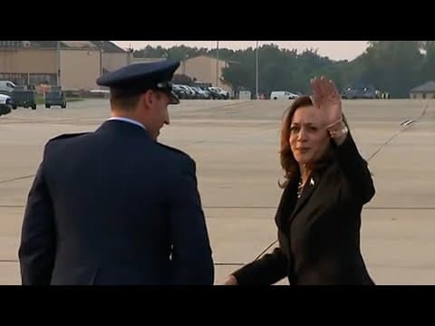 VP Harris lands at JBA, prepares to greet American prisoners