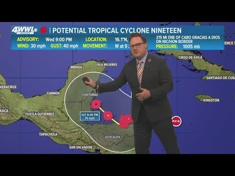 Wednesday 10pm Tropical Update: Potential Tropical Cyclone 19 expected to head towards Florida