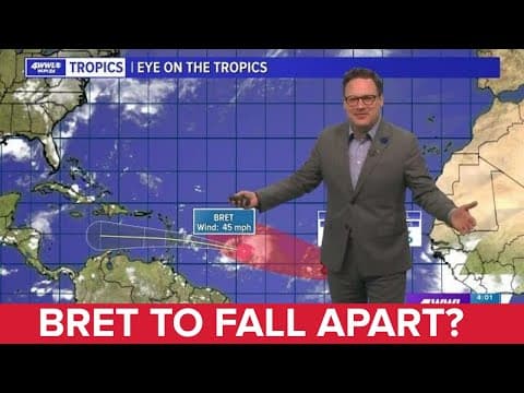 Tuesday 4 PM Tropical Storm Bret update