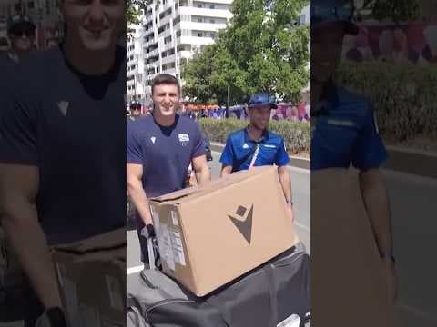 First athletes arrive at the Olympic village in Paris