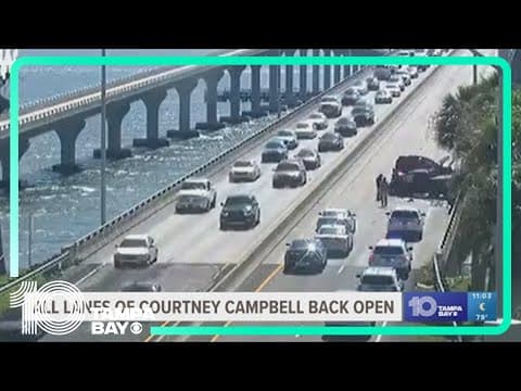 All lanes back open on Courtney Campbell Causeway after serious crash