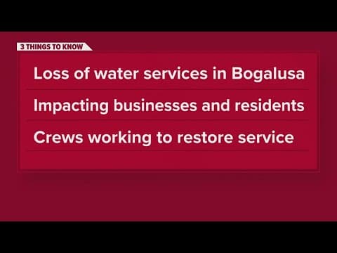 Loss of water services in Bogalusa impacting businesses and residents