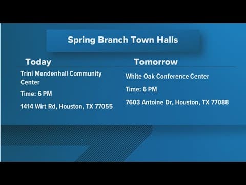 Spring Branch storm recovery town halls scheduled for tonight and tomorrow