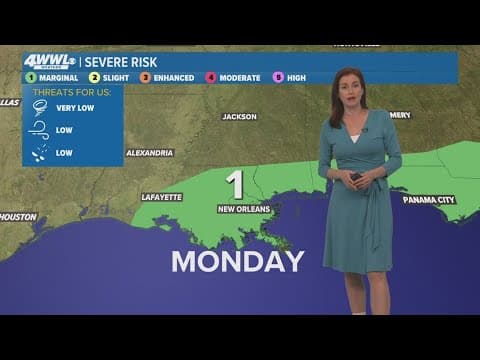 New Orleans 10pm Weather: Monday showers, warm stretch ahead this week