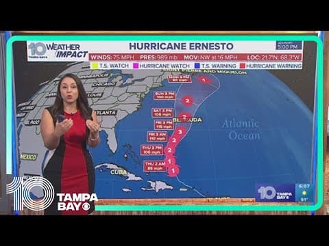 Tracking the Tropics: Hurricane Ernesto continues moving away from Puerto Rico, going northwest