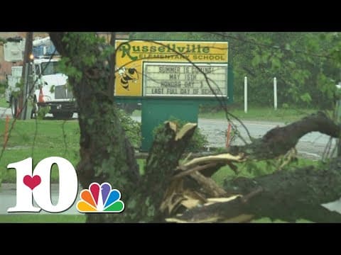 Elementary School damaged after severe storm