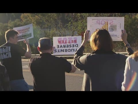 Grossmont Union High School District teachers protest layoffs at nine campuses