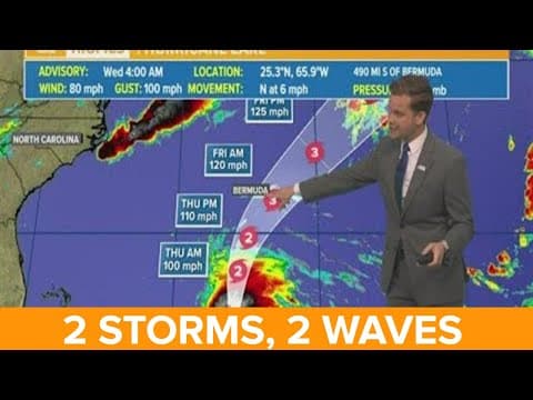 Wednesday morning tropical update: 2 hurricanes, 2 tropical waves