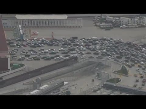Chopper 8 captures traffic near Mexico border ahead of Memorial Day Weekend