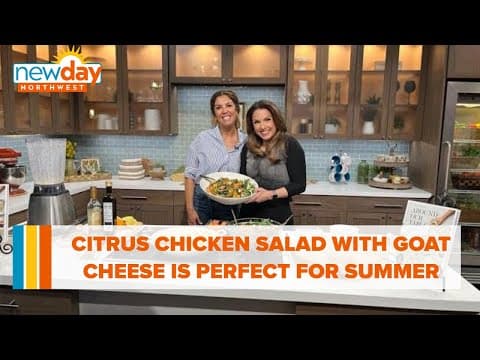 This Citrus Chicken Salad with Goat Cheese Dressing is a perfect spring/summer recipe - New Day NW