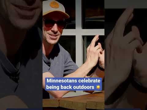 Minnesotans celebrate the warm weather! #spring #shorts #kare11 #minnesota