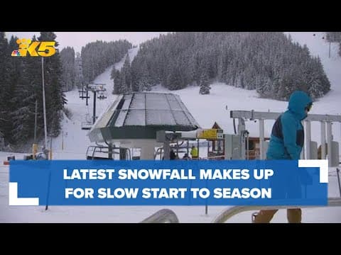 Recent snowfall makes up for slow start to Washington's ski season