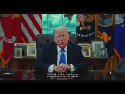 Trump announces travel ban affecting a dozen countries set to go into effect Monday