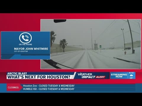 Houston Mayor John Whitmire speaks with KHOU 11 as region is covered in ice, snow