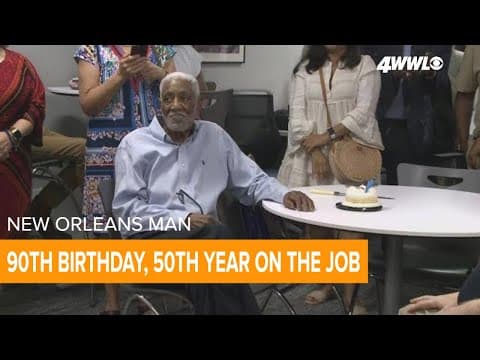 90-year-old man celebrates half a century on the job