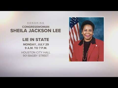 Sheila Jackson Lee will lie in state at Houston City Hall
