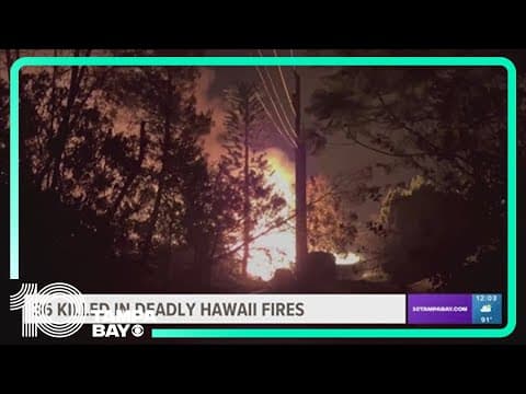 Death toll reaches 36 as Hawaii wildfires continue to burn