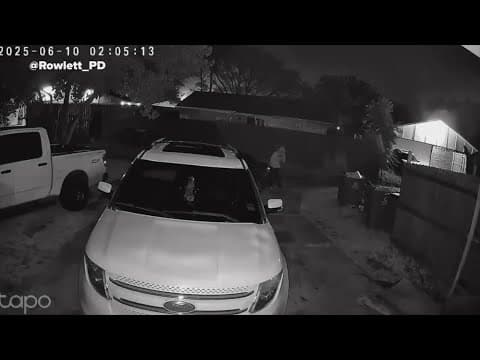 Rowlett Police search for a thief seen wandering around a neighborhood